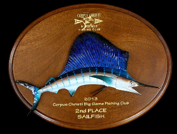 16" Sailfish Mahogany Plaque