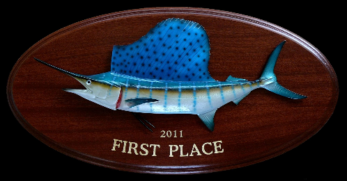 20" Sailfish Mahogany Plaque